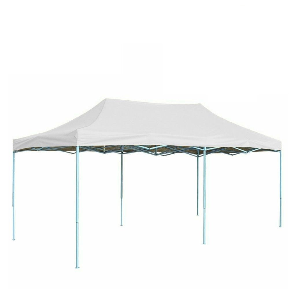 Cort Pavilion 3x6m Alb Pliabil Cadru Metal pentru Curte, Gradina, Evenimente