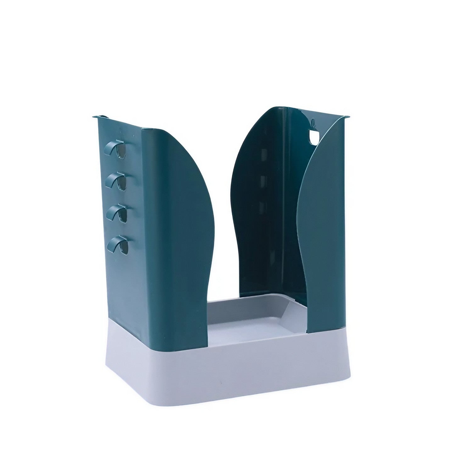 Cos de Gunoi Extensibil, Flippy, din Plastic, Reglabil, Pliabil, Versatil, pentru Bucatarie, Baie sau Birou, Cos Universal, 21x25x17 cm, Albastru Gri