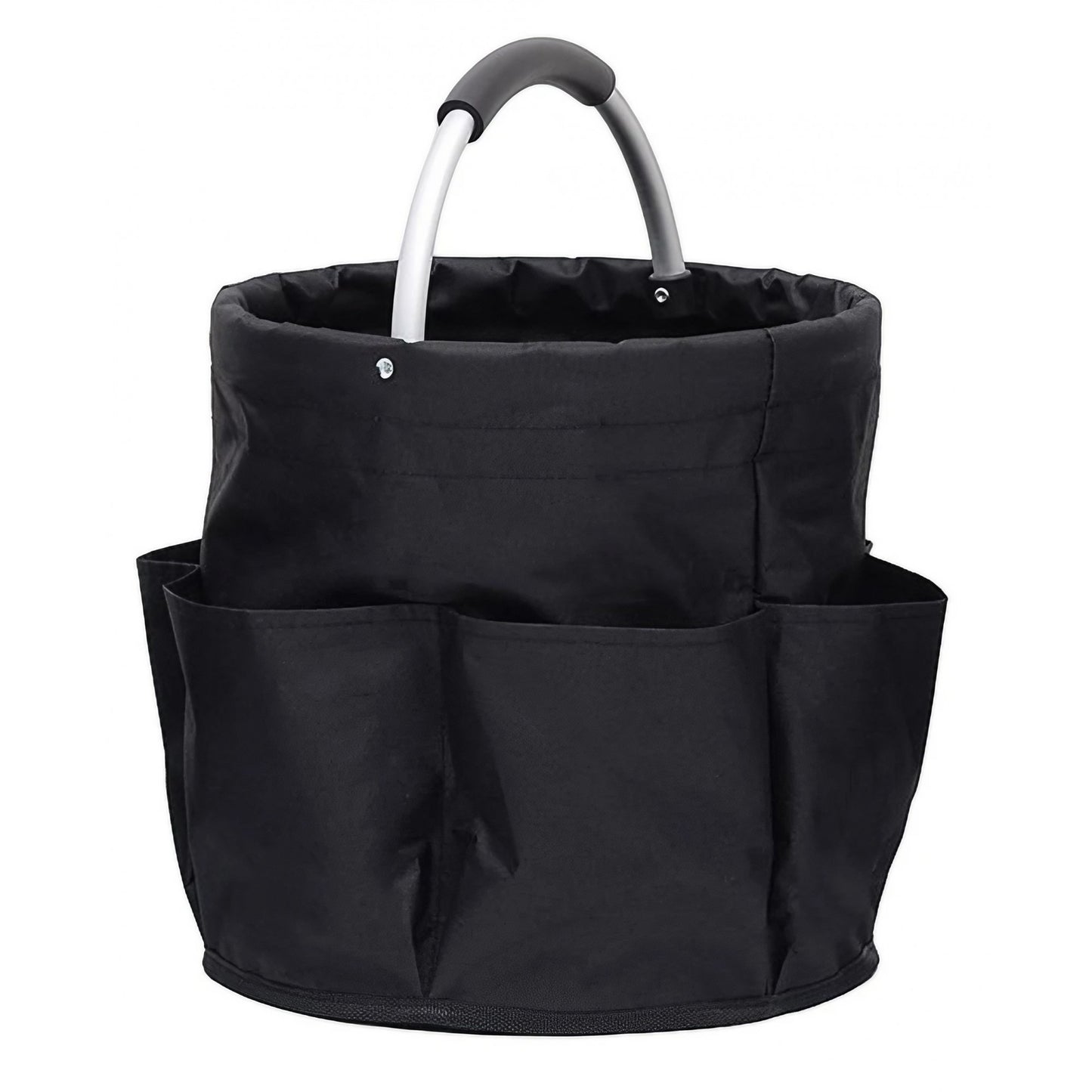 Geanta Cos pentru Scule de 17L, Flippy, Buzunare Exterioare, Cos de Picnic Portabil, Cos pentru Plaja, Cos pentru Curatenie, din Material Oxford 600 D, 28 x 28 x 28 cm, Negru