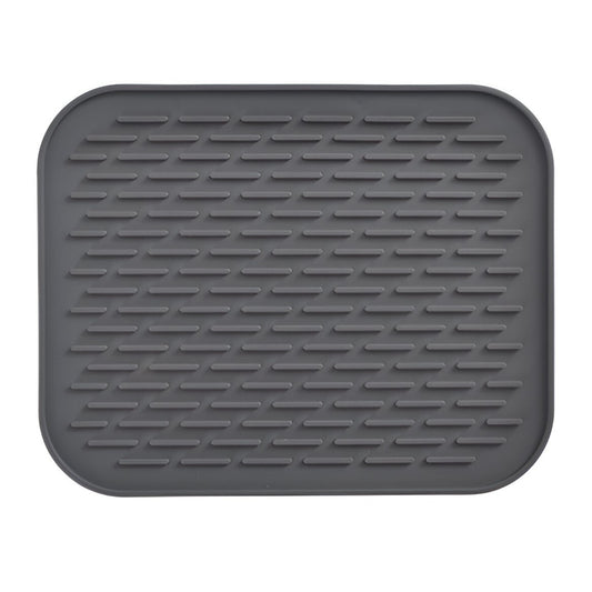 Covoras din Silicon pentru Scurgere Vase, Flippy, Uz Casnic, Rezistent la Temperaturi Ridicate, Izolator, 30x24 cm, Negru