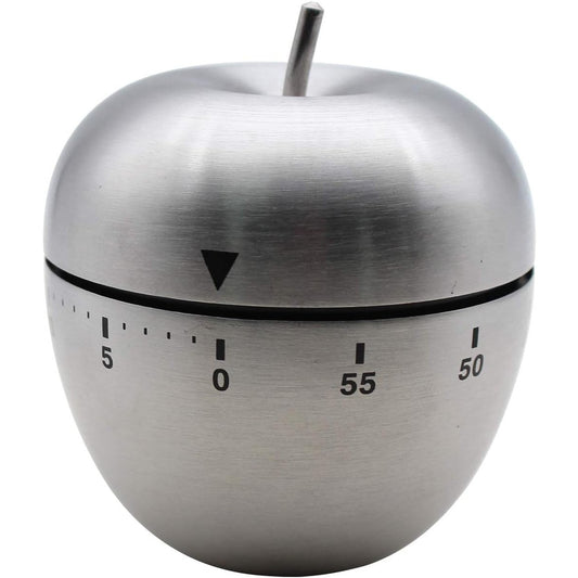 Cronometru de Bucatarie, Flippy, Mecanic, Forma de Mar, din Otel Inoxidabil, 60 min Timer, 7.5 x 6.2 cm, Argintiu