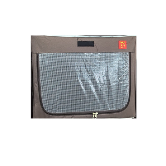 Cusca Animale pentru Uscare Blana, Flippy, din Textil, Fereastra Transparenta, 53 x 36 x 42 cm, Maro