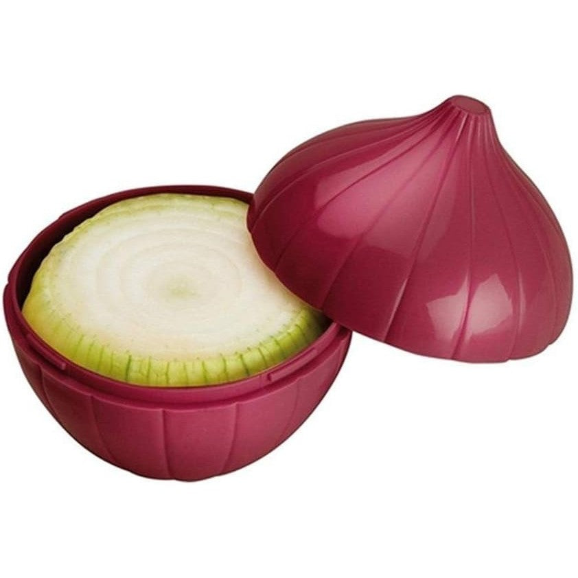 Cutie Alimentara, Flippy, Model Ceapa, din Plastic, 11 x 11 x 12 cm, 500 ml, Rosu