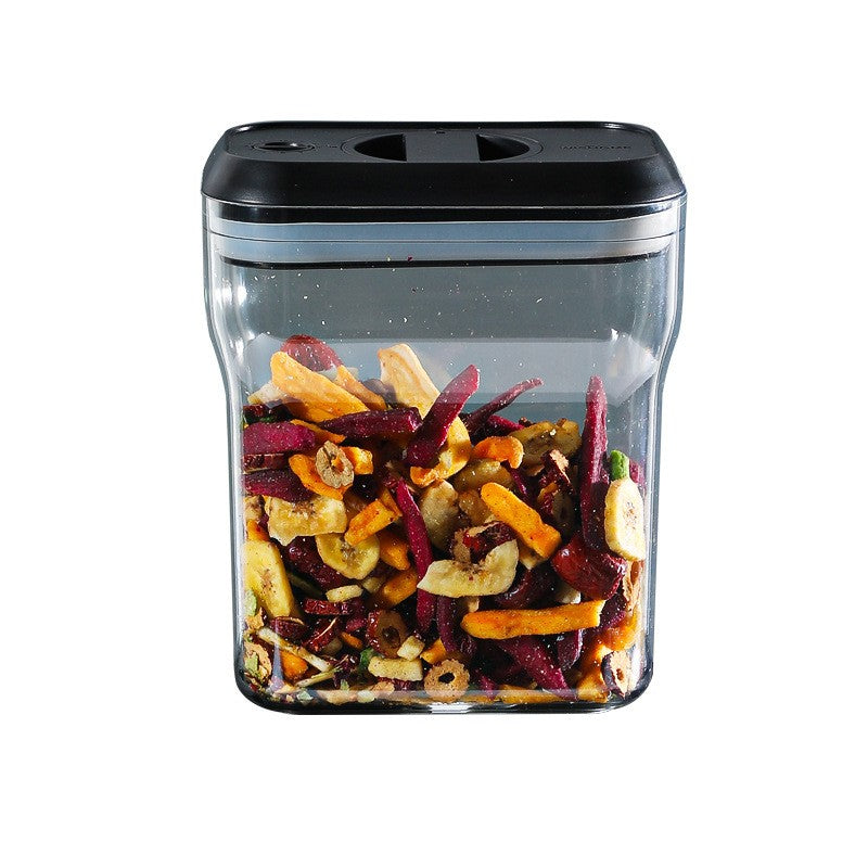 Recipient din Plastic, Flippy, pentru Alimente/Obiecte, Inchidere Ermetica Rotire 90 grade, 2l, 20.5 x 10.5 x 27 cm, Transparent