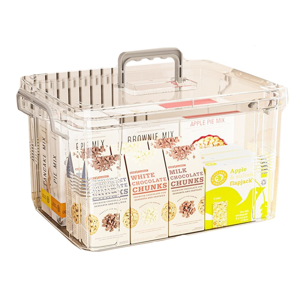 Cutie De Depozitare, Flippy, Tip Valiza, pentru Alimente, Jucarii, Accesorii, Transparenta, Marime M, 31.5x23x19 cm