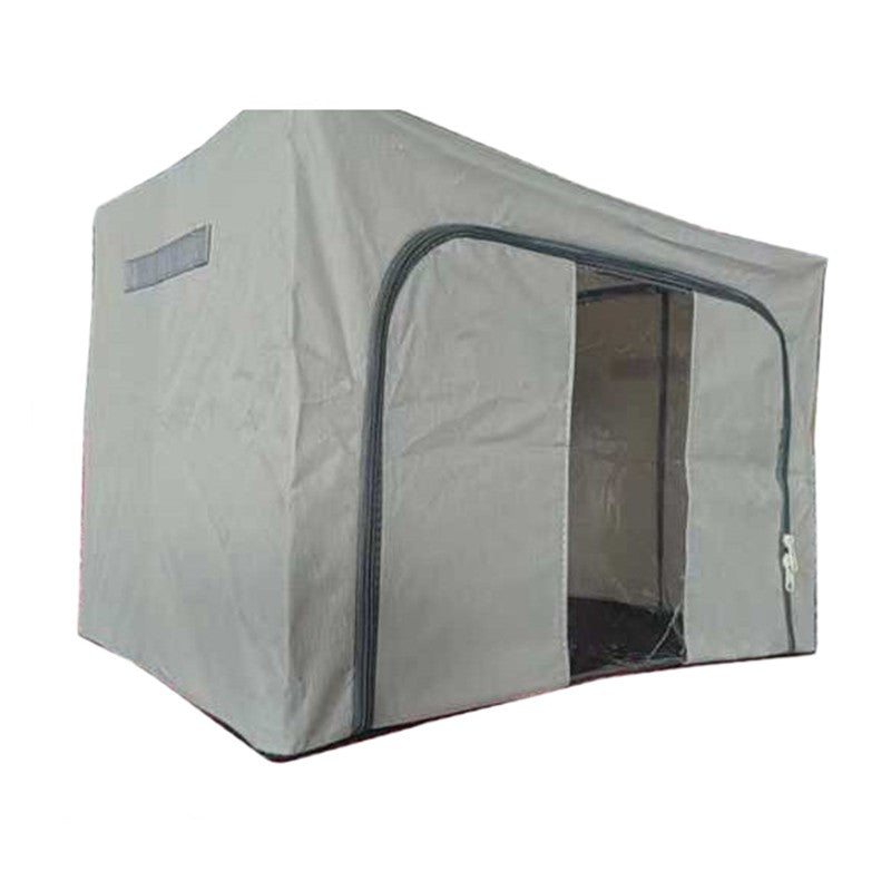 Cutie de depozitare Pliabila, Flippy, Cadru Metalic, cu fermoar, 100 L, material Textil, 60 x 42 x 40 cm, suport de baza din plastic stabil, Gri deschis