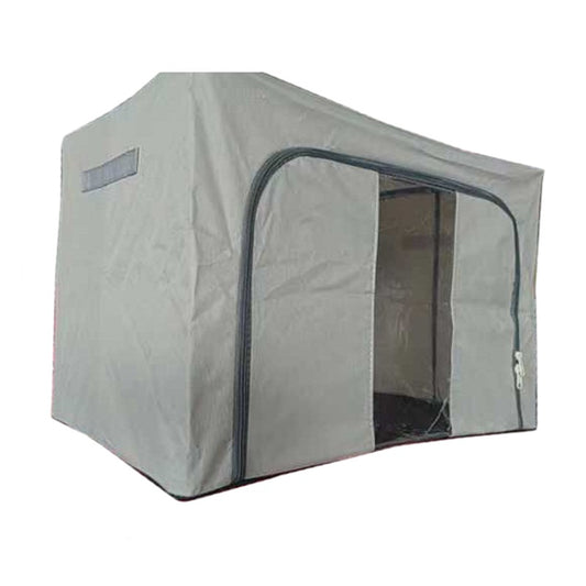 Cutie de depozitare Pliabila, Flippy, Cadru Metalic, cu fermoar, 100 L, material Textil, 60 x 42 x 40 cm, suport de baza din plastic stabil, Gri deschis