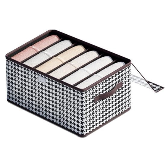 Cutie Depozitare, Flippy, Capac Transparent, Model In Carouri, Model Mic, Maro