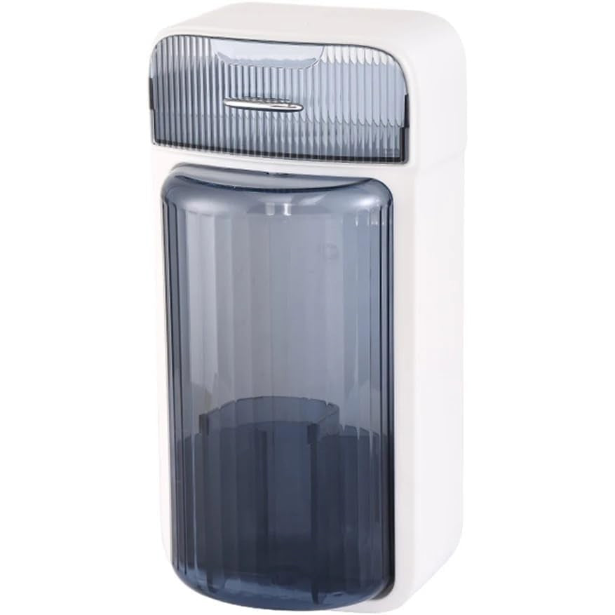 Organizator Baie, Flippy, 4 Compartimente si 1 Sertar, Rotire 360 Grade, din PP+PET, 27.5 x 16 x 11 cm, Albastru