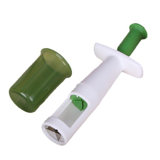 Cutit Feliator pentru Legume si Fructe mici, Flippy, Feliator pentru Rosii Cherry, Feliator pentru Masline, Ustensila de Feliat Fructe si Legume, 18 x 6,5 cm, Verde