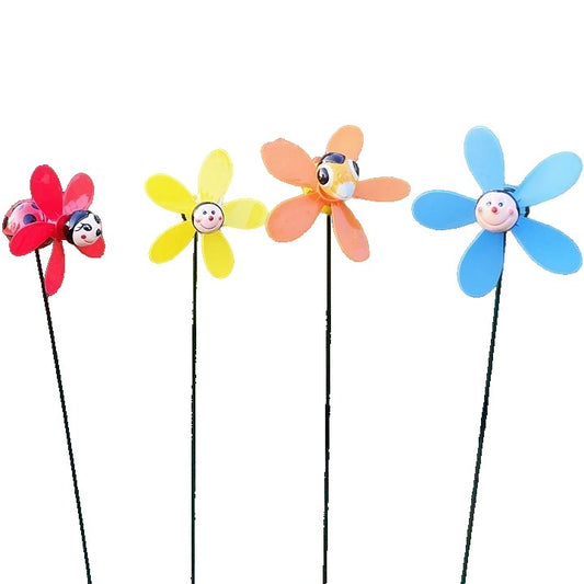 Set 4 Figurine, Decoratiuni de Gradina, Flippy, Tip Morisca de Vant, Model Insecte, 57 x 12 cm, Multicolor