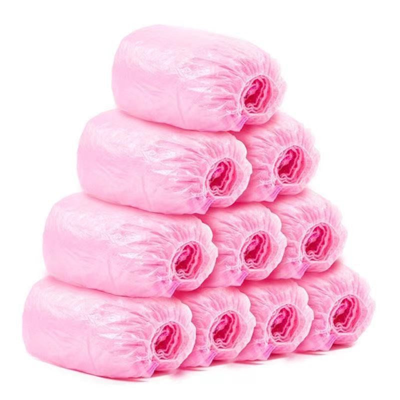 Set 100 Huse de Pantofi Impermeabile de Unica Folosinta, Flippy, Universale, Roz, pentru Zile Ploioase