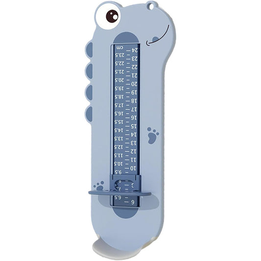 Dispozitiv de Masurat Talpa Piciorului pentru Bebelusi, Flippy, 9-24, Model Dinozaur, Albastru