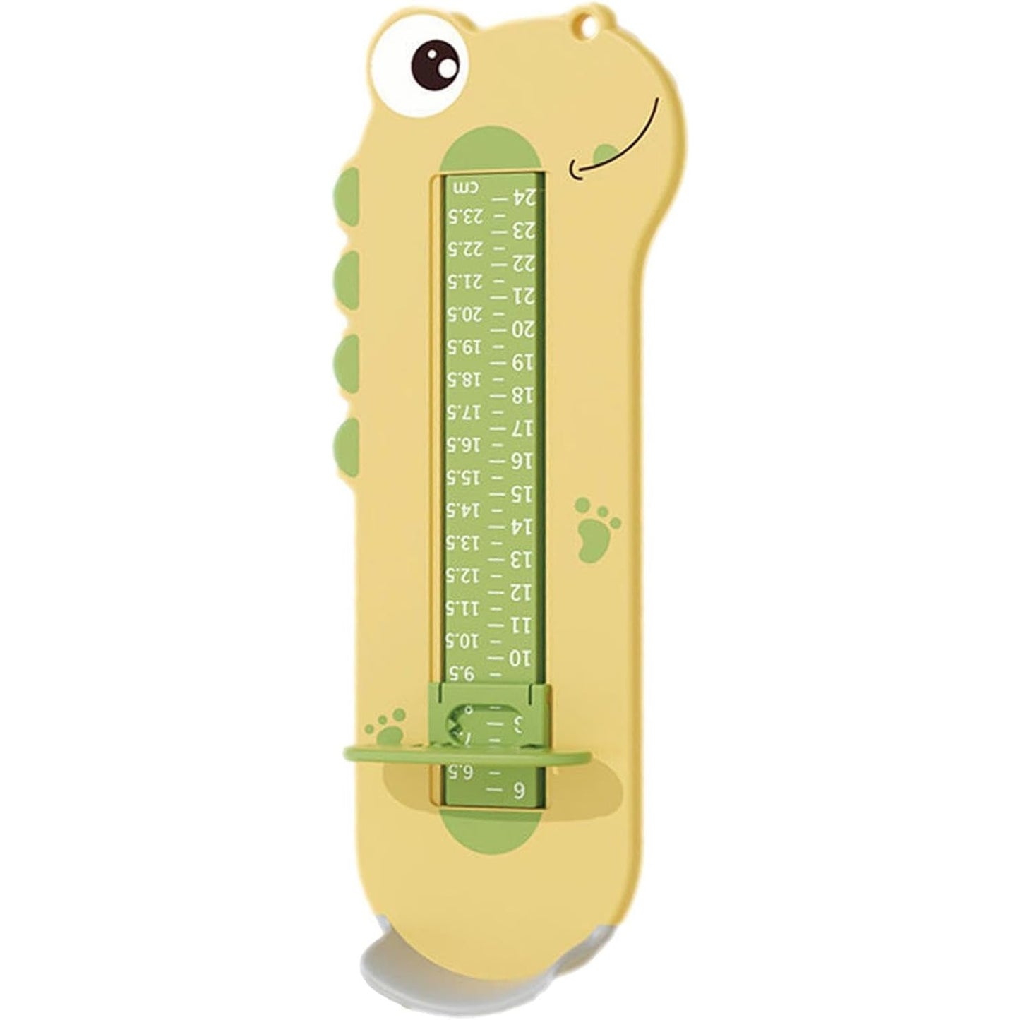 Dispozitiv de Masurat Talpa Piciorului pentru Bebelusi, Flippy, 9-24, Model Dinozaur, Galben