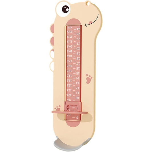 Dispozitiv de Masurat Talpa Piciorului pentru Bebelusi, Flippy, 9-24, Model Dinozaur, Roz