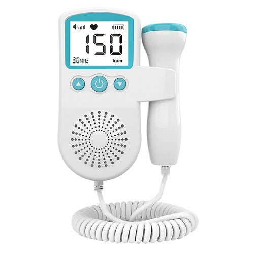 Monitor Fetal Doppler, Flippy, Monitorizare Sarcina, Ritm Cardiac, Ecran LCD 4.5 cm, 2 x Baterii AA (neincluse), Portabil, din ABS, 12.8 x 9.6 x 3 cm, Utilizare de la 9 Saptamani, Verde