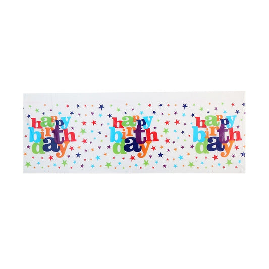 Fata de Masa Dreptunghiulara, Flippy, Colectia Happy Birthday, 180 x 108 cm, din Plastic PE, Impermeabila, Multicolor