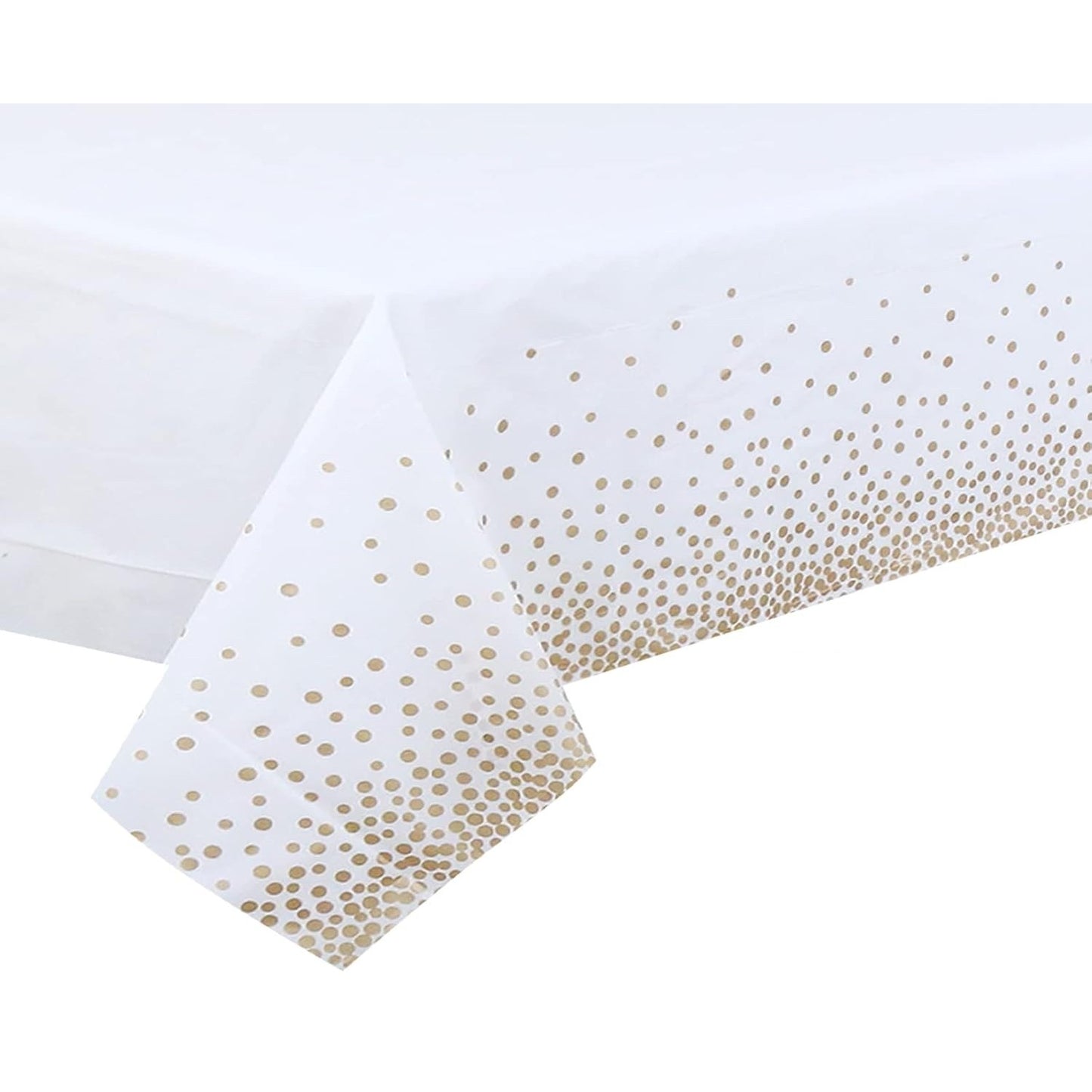 Fata de Masa, Flippy, din PEVA, Imprimeu Buline, 137 x 274 cm, Impermeabila, Fara Pete, Curatare Rapida, Bej