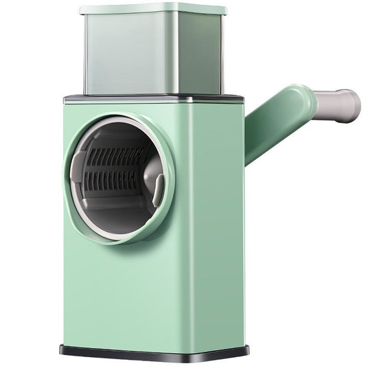 Feliator manual pentru legume Flippy, 3 lame din otel inxodabil, 3 tipuri de feliere, material carcasa ABS, latime maxima feliere 4 mm, baza de tip ventuza, usor si sigur de utilizat, 28.5 x 9,2 x 13.5 cm, verde