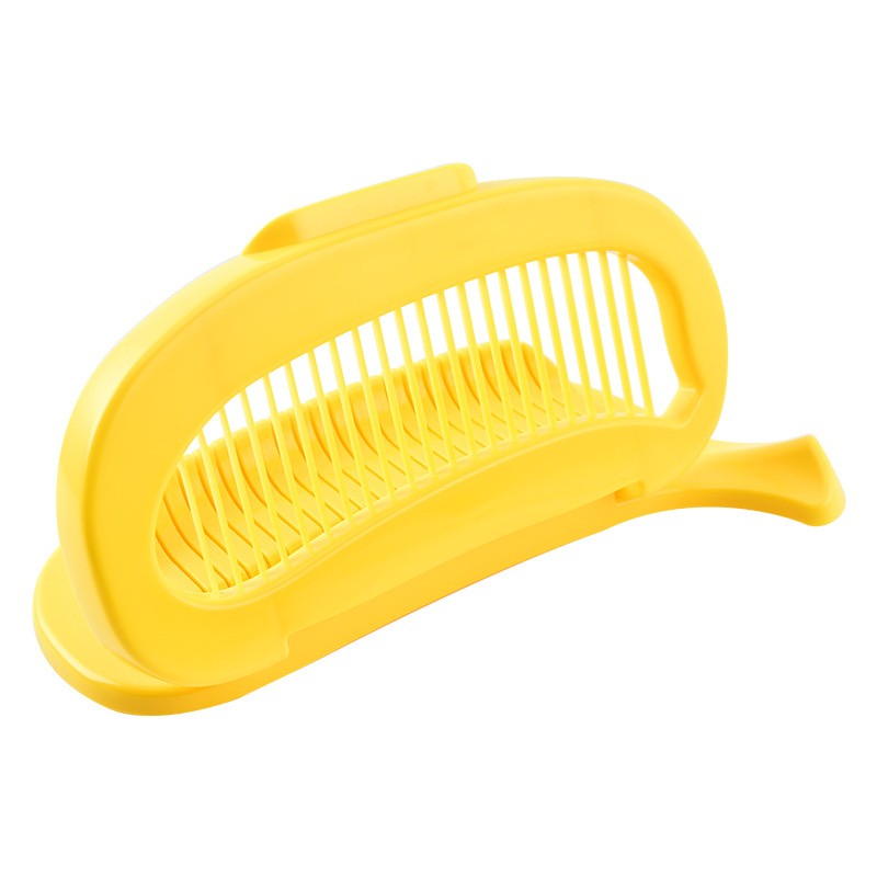 Feliator Multifunctional pentru Alimente, Flippy, Model Banana, pentru Legume si Fructe, Accesoriu pentru Bucatarie, 28.8x18.3 cm, Galben