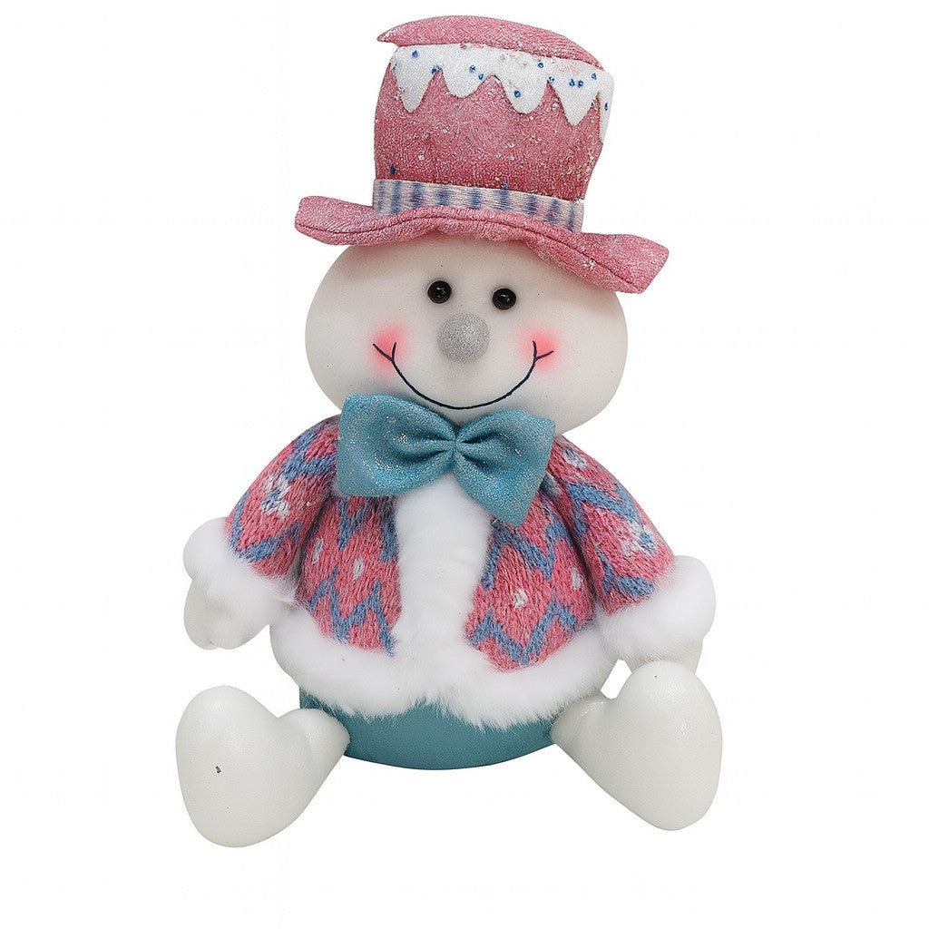 Figurina de Craciun Om de Zapada cu Palarie, Flippy, Figurina Decorativa Om de Zapada pentru Sarbatorile de Iarna, 26 x 20 x 12 cm, Multicolor