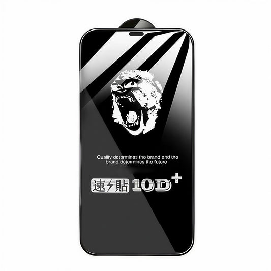 Folie de Protectie, Flippy, pentru Apple iPhone 15 Pro, Tempered Glass 10D, Full Cover, Margini Negre, Transparent