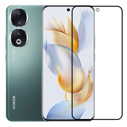 Folie Sticla Securizata, Flippy, Compatibila cu Honor 90, Full Glue, Margini Negre, Transparent