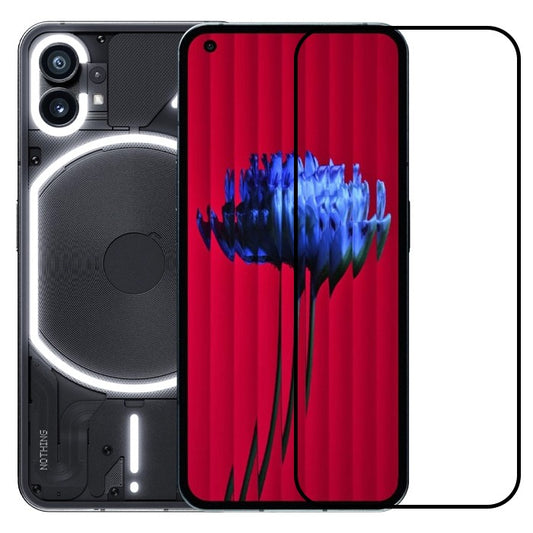 Folie Sticla Securizata, Flippy, Compatibila cu Nothing Phone 1, Full Glue, Margini Negre, Transparent