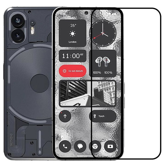 Folie Sticla Securizata, Flippy, Compatibila cu Nothing Phone 2, Full Glue, Margini Negre, Transparent