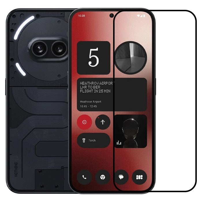 Folie Sticla Securizata, Flippy, Compatibila cu Nothing Phone 2a, Full Glue, Margini Negre, Transparent