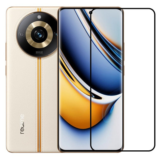 Folie Sticla Securizata, Flippy, Compatibila cu Realme 11 Pro, Full Glue, Margini Negre, Transparent