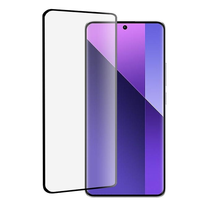 Folie Sticla Securizata, Flippy, Pentru Redmi Note 13 Pro Plus, Full Glue, Margini Negre, Transparent