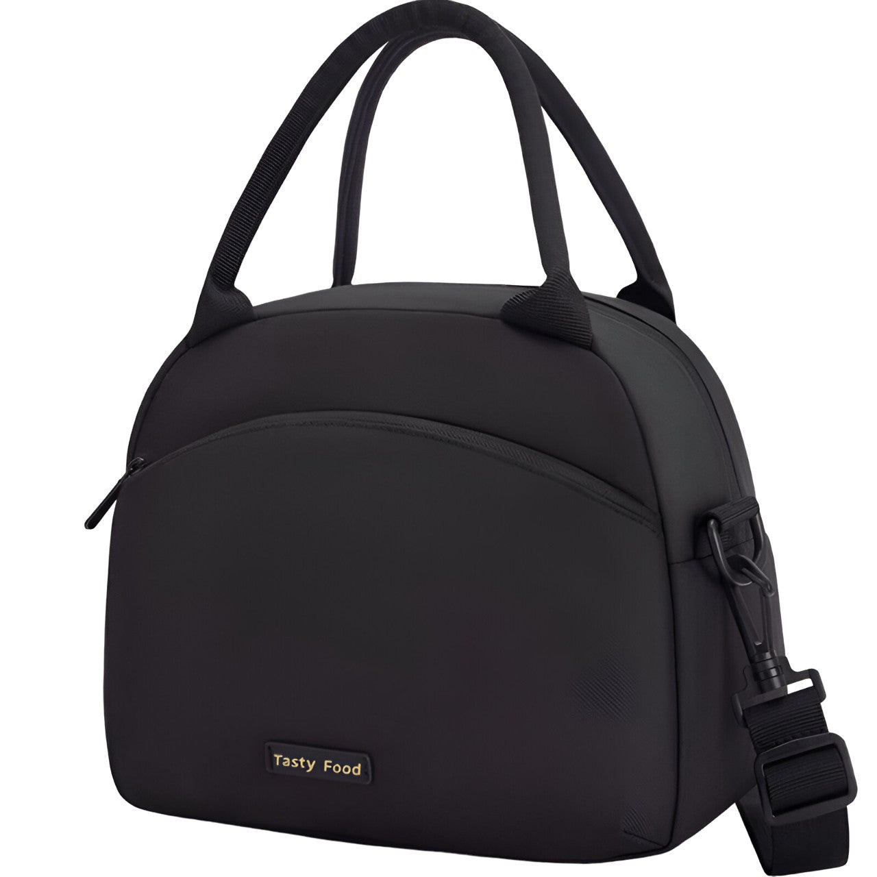 Geanta Termica pentru Pranz Flippy, Multifunctionala, Compartimentata, Impermeabila, 2 Tipuri de Manere, 26x14.3x21.2 cm, Negru