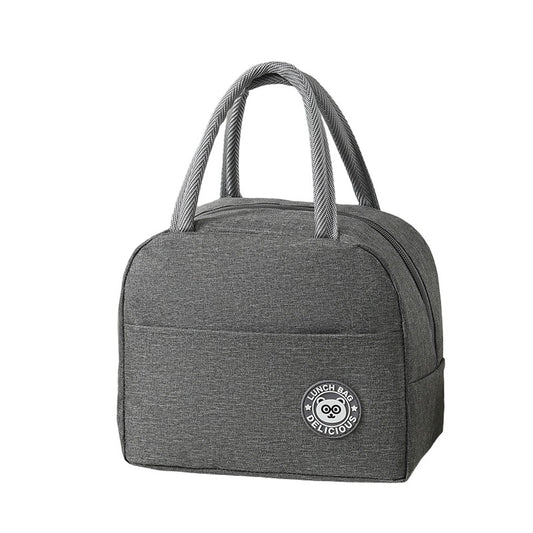 Geanta Termica pentru Pranz, Flippy, Multifunctionala, Compartimentata, Impermeabila, cu Manere, Buzunar Exterior, 22x14x19 cm, Gri