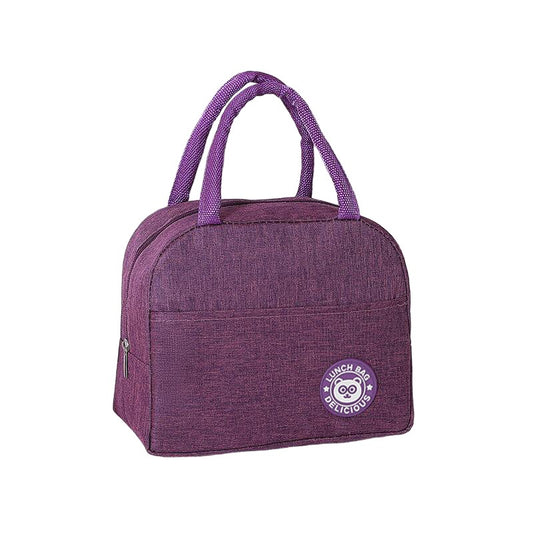 Geanta Termica pentru Pranz, Flippy, Multifunctionala, Compartimentata, Impermeabila, cu Manere, Buzunar Exterior, 22x14x19 cm, Mov
