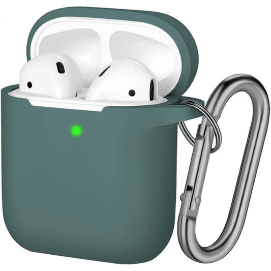 Husa AirPods cu Inel Prindere Verde Inchis