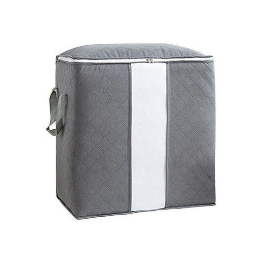 Husa de Depozitare, Flippy, Intrebuintare Multipla, Pliabila, cu Fermoar Bidirectional si Fereastra Laterala Transparenta, Lavabila, 50x48x28 cm, Gri