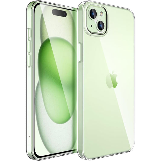 Husa de Protectie din Silicon, pentru Apple iPhone 15 Plus, PC, Antisoc, Rezistenta la Impact, Transparenta