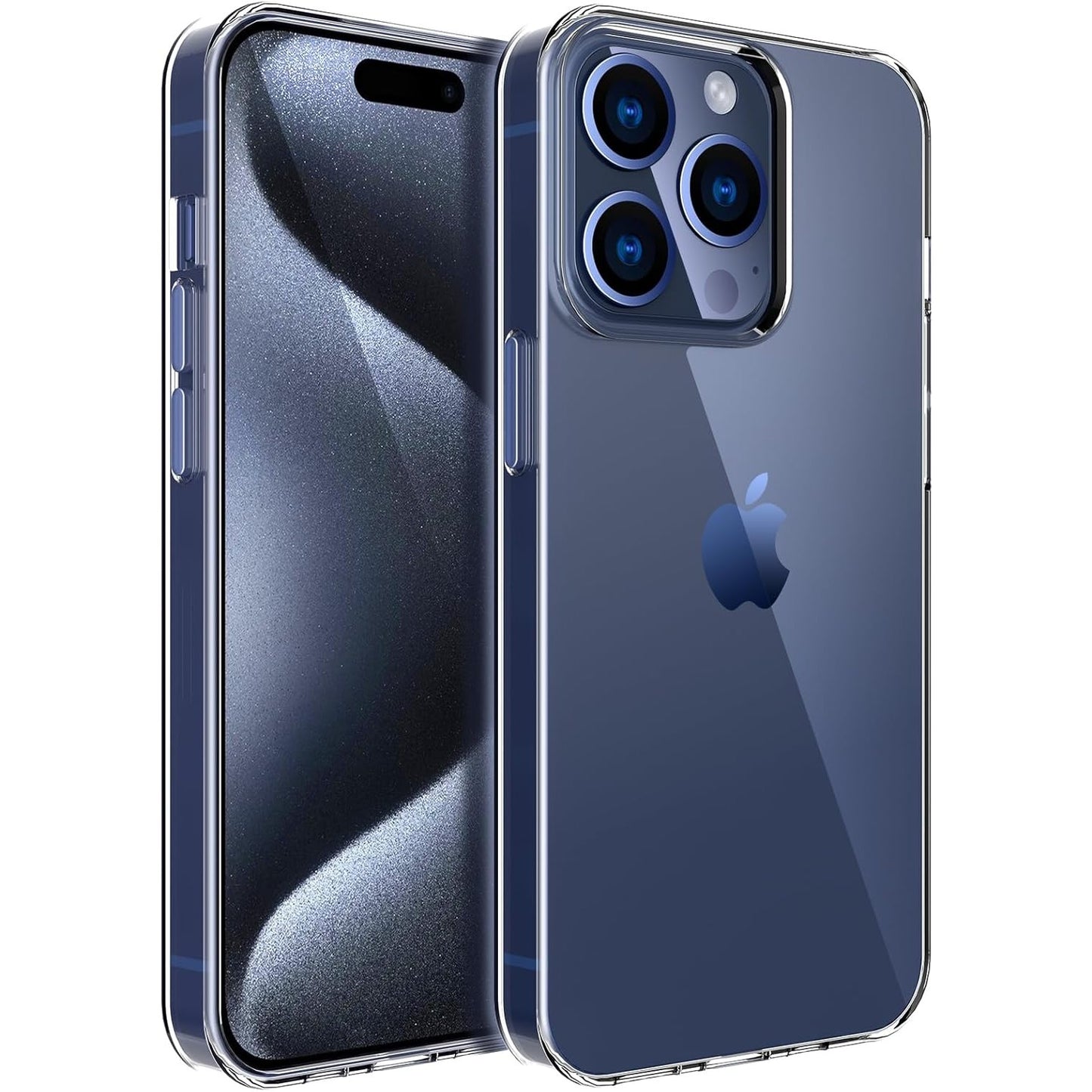 Husa de Protectie din Silicon, pentru Apple iPhone 15 Pro, PC, Antisoc, Rezistenta la Impact, Transparenta