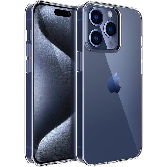 Husa de Protectie din Silicon, pentru Apple iPhone 15 Pro, PC, Antisoc, Rezistenta la Impact, Transparenta