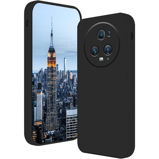 Husa de Protectie, Flippy, pentru Honor Magic 5 Pro, Liquid Silicone, cu Microfibra pe Interior, Protectie Antisoc, Compatibil Incarcare Wireless, Negru