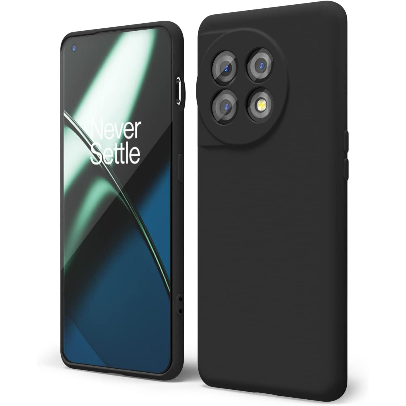 Husa de Protectie, Flippy, pentru OnePlus 11 5G, Liquid Silicone, cu Microfibra pe Interior, Protectie Antisoc, Compatibil Incarcare Wireless, Negru