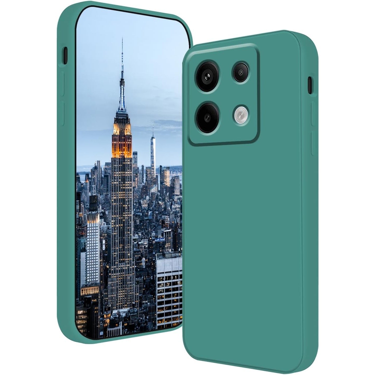 Husa de Protectie, Flippy, pentru Xiaomi Redmi Note 13 5G, Liquid Silicone, cu Microfibra pe Interior, Protectie Antisoc, Compatibil Incarcare Wireless, Verde