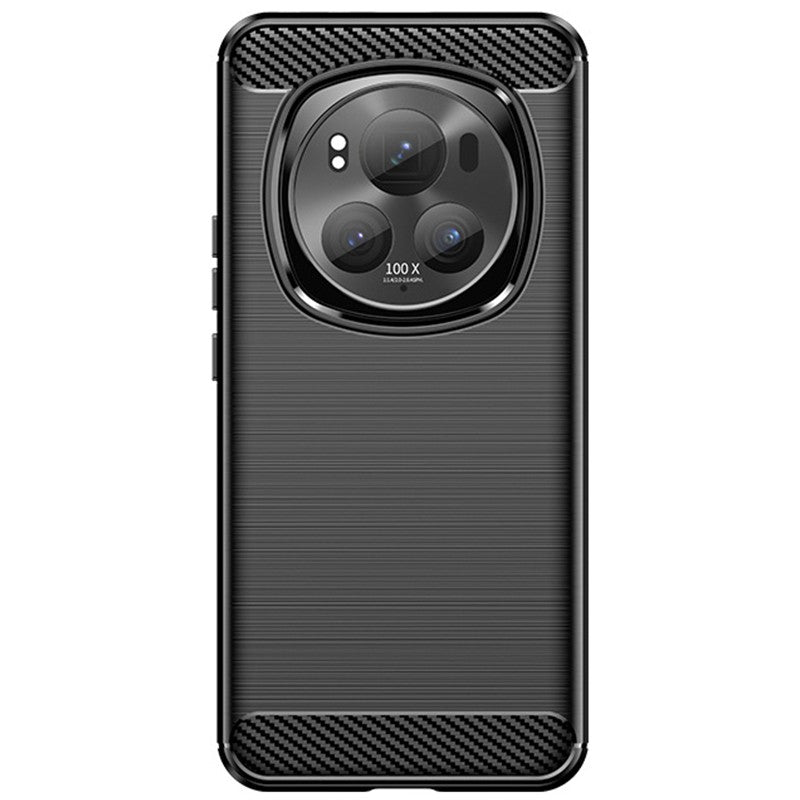 Husa de Protectie pentru Honor Magic 6 Pro, Flippy, Protectie 360, din TPU cu element de Carbon, Anti Alunecare, 1.8 mm, Negru