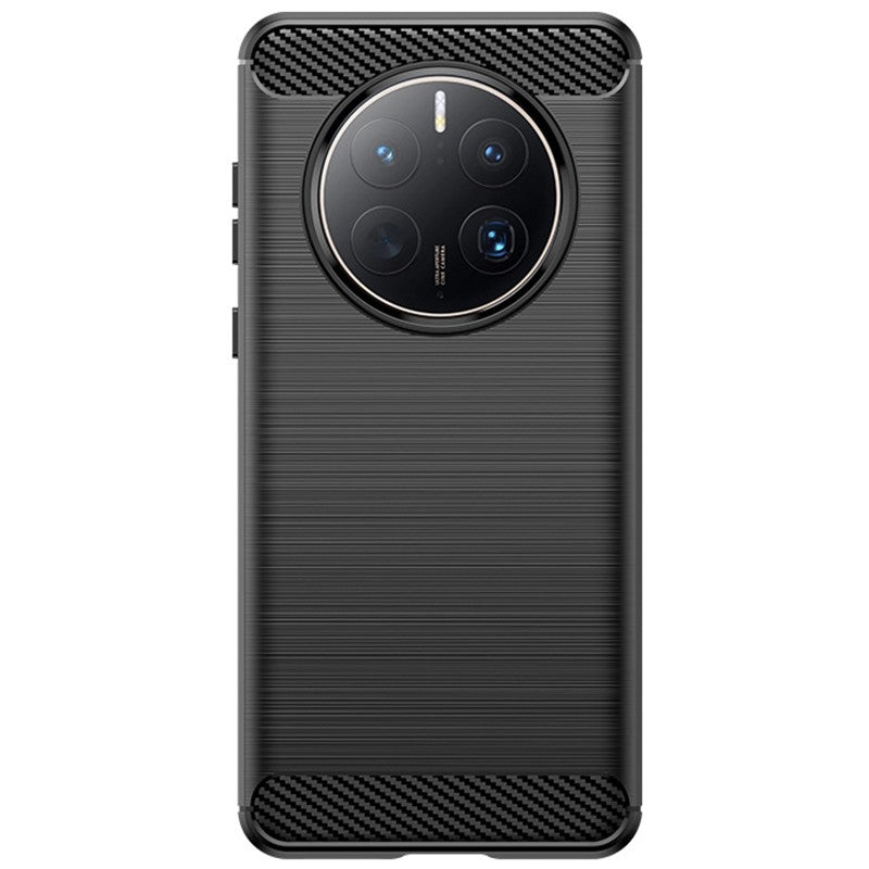 Husa de Protectie pentru Huawei Mate 50 Pro, Flippy, Protectie 360, din TPU cu element de Carbon, Anti Alunecare, 1.8 mm, Negru