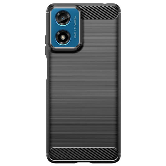 Husa de Protectie pentru Motorola Moto G04 5G / Moto G24 5G, Flippy, Protectie 360, din TPU cu element de Carbon, Anti Alunecare, 1.8 mm, Negru
