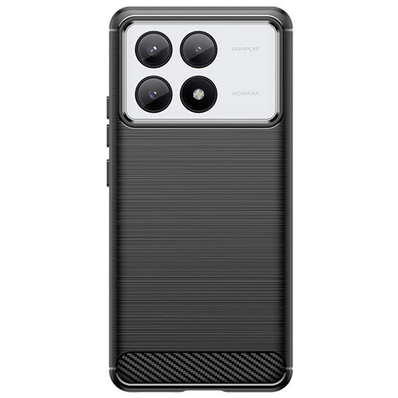 Husa de Protectie pentru Xiaomi Redmi Note 13C 5G, Flippy, Protectie 360, din TPU cu element de Carbon, Anti Alunecare, 1.8 mm, Negru