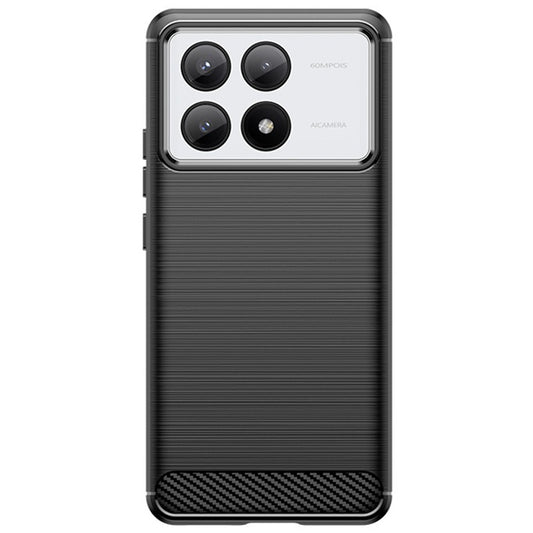 Husa de Protectie pentru Xiaomi Redmi Note 13C 5G, Flippy, Protectie 360, din TPU cu element de Carbon, Anti Alunecare, 1.8 mm, Negru