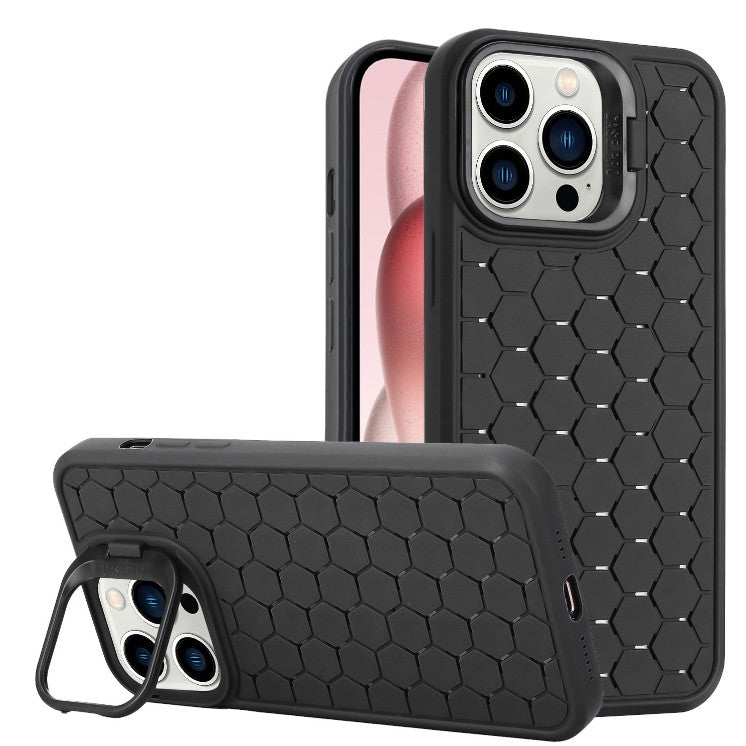 Husa de Protectie TPU, Flippy, pentru Apple iPhone 15, 3D Cube, cu Inel, Protectie Camera, Antisoc, Antizgariere, Antialunecare, Acoperire Completa, Negru