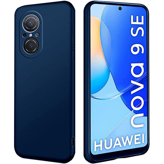 Husa Matte TPU pentru Huawei NOVA 9 SE, Flippy, Silicon Slim, Protectie Antisoc, Navy Blue